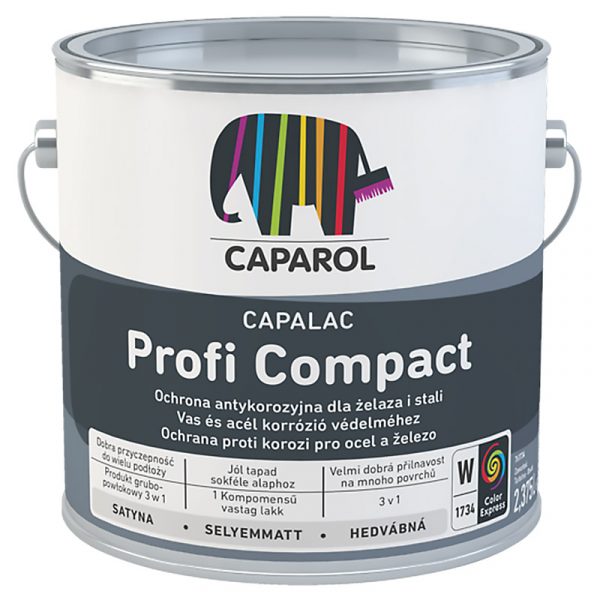 Caparol Capalac PROFI Compact selyemmatt zománc fehér 2,375l/kanna